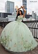 Rachel Allan RQ3125 Ruched Bodice Removable Sleeve Quinceanera Dress