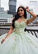 Rachel Allan RQ3125 Ruched Bodice Removable Sleeve Quinceanera Dress