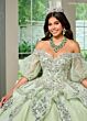 Rachel Allan RQ3128 Removable Sleeve Off-The-Shoulder Quinceanera Gown