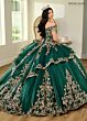 Rachel Allan RQ3129 Beaded Off-The-Shoulder Quince Dress