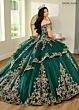Rachel Allan RQ3129 Beaded Off-The-Shoulder Quince Dress