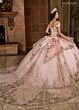 Rachel Allan RQ3129 Beaded Off-The-Shoulder Quince Dress