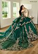 Rachel Allan RQ3129 Beaded Off-The-Shoulder Quince Dress