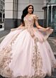 Rachel Allan RQ3129 Beaded Off-The-Shoulder Quince Dress