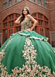 Rachel Allan RQ3129 Beaded Off-The-Shoulder Quince Dress