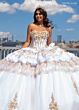 Rachel Allan RQ5003 Ruffle Skirt Removable Topper Sweet 16 Dress