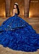 Rachel Allan RQ5004 Pleated Peplum Ruffle Organza Sweet 16 Gown