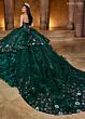 Rachel Allan RQ5004 Pleated Peplum Ruffle Organza Sweet 16 Gown