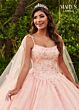 Rachel Allan MQ2115 Spaghetti Strap Scoop Neck Sweet 16 Gown