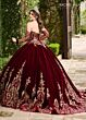 Rachel Allan MQ3051 Bolero Jacket Strapless Velvet Sweet 16 Dress