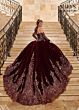 Rachel Allan MQ3051 Bolero Jacket Strapless Velvet Sweet 16 Dress