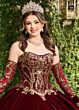 Rachel Allan MQ3051 Bolero Jacket Strapless Velvet Sweet 16 Dress