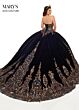 Rachel Allan MQ3051 Bolero Jacket Strapless Velvet Sweet 16 Dress