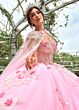 Rachel Allan RQ1155 Corset Bodice Strapless Applique Quince Dress
