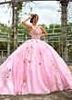 Rachel Allan RQ1155 Corset Bodice Strapless Applique Quince Dress