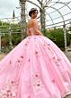 Rachel Allan RQ1155 Corset Bodice Strapless Applique Quince Dress