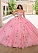 Rachel Allan RQ1155 Corset Bodice Strapless Applique Quince Dress