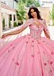 Rachel Allan RQ1155 Corset Bodice Strapless Applique Quince Dress