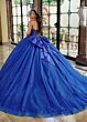 Rachel Allan RQ1156 Plunging Neck Removable Bow Quince Dress