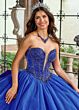 Rachel Allan RQ1156 Plunging Neck Removable Bow Quince Dress