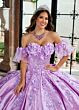 Rachel Allan RQ1157 Removable Sleeve Floral Bust Quince Gown