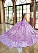 Rachel Allan RQ1157 Removable Sleeve Floral Bust Quince Gown