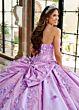 Rachel Allan RQ1157 Removable Sleeve Floral Bust Quince Gown