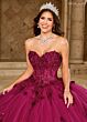 Rachel Allan RQ1163 Corset Bodice Strapless Quinceanera Gown