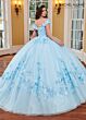Rachel Allan RQ2160 Sheer Cape Off-The-Shoulder Sweet 16 Dress