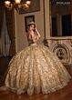 Rachel Allan RQ2212 Illusion Bodice Off-The-Shoulder Quince Dress