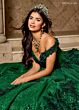 Rachel Allan RQ2215 Cathedral Train Off-The-Shoulder Quince Gown