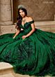 Rachel Allan RQ2215 Cathedral Train Off-The-Shoulder Quince Gown