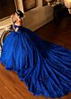 Rachel Allan RQ2215 Cathedral Train Off-The-Shoulder Quince Gown