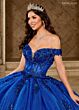 Rachel Allan RQ2215 Cathedral Train Off-The-Shoulder Quince Gown