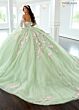 Rachel Allan RQ2216 Removable Sleeve Illusion Bodice Quince Gown