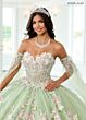 Rachel Allan RQ2216 Removable Sleeve Illusion Bodice Quince Gown