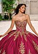 Rachel Allan RQ2217 Pleated Skirt Bell Sleeve Quinceanera Dress