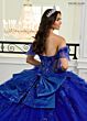Rachel Allan RQ2220 Flutter Sleeve Removable Bow Quinceanera Dress