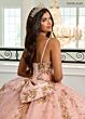 Rachel Allan RQ2221 Spaghetti Strap Plunging Neck Quinceanera Gown