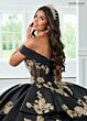 Rachel Allan RQ2222 Off-The-Shoulder Pleated Peplum Quinceanera Gown