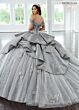 Rachel Allan RQ2222 Off-The-Shoulder Pleated Peplum Quinceanera Gown