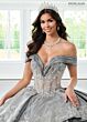 Rachel Allan RQ2222 Off-The-Shoulder Pleated Peplum Quinceanera Gown