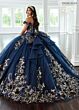 Rachel Allan RQ3145 Applique Strap Beaded Bodice Quince Dress