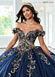 Rachel Allan RQ3145 Applique Strap Beaded Bodice Quince Dress