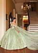 Rachel Allan RQ3146 Sheer Streamer Illusion Side Quince Dress