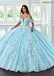 Rachel Allan RQ3149 Plunging Neck Butterfly Applique Quince Gown