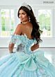 Rachel Allan RQ3149 Plunging Neck Butterfly Applique Quince Gown