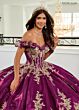 Rachel Allan RQ3151 Bow Strap Pleated Skirt Quinceanera Dress