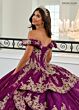 Rachel Allan RQ3151 Bow Strap Pleated Skirt Quinceanera Dress