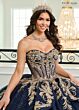 Rachel Allan RQ3153 Puff Sleeve Illusion Bodice Quinceanera Gown